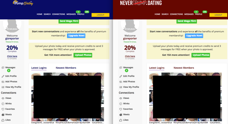 My profile on two of White Box Dating’s sites